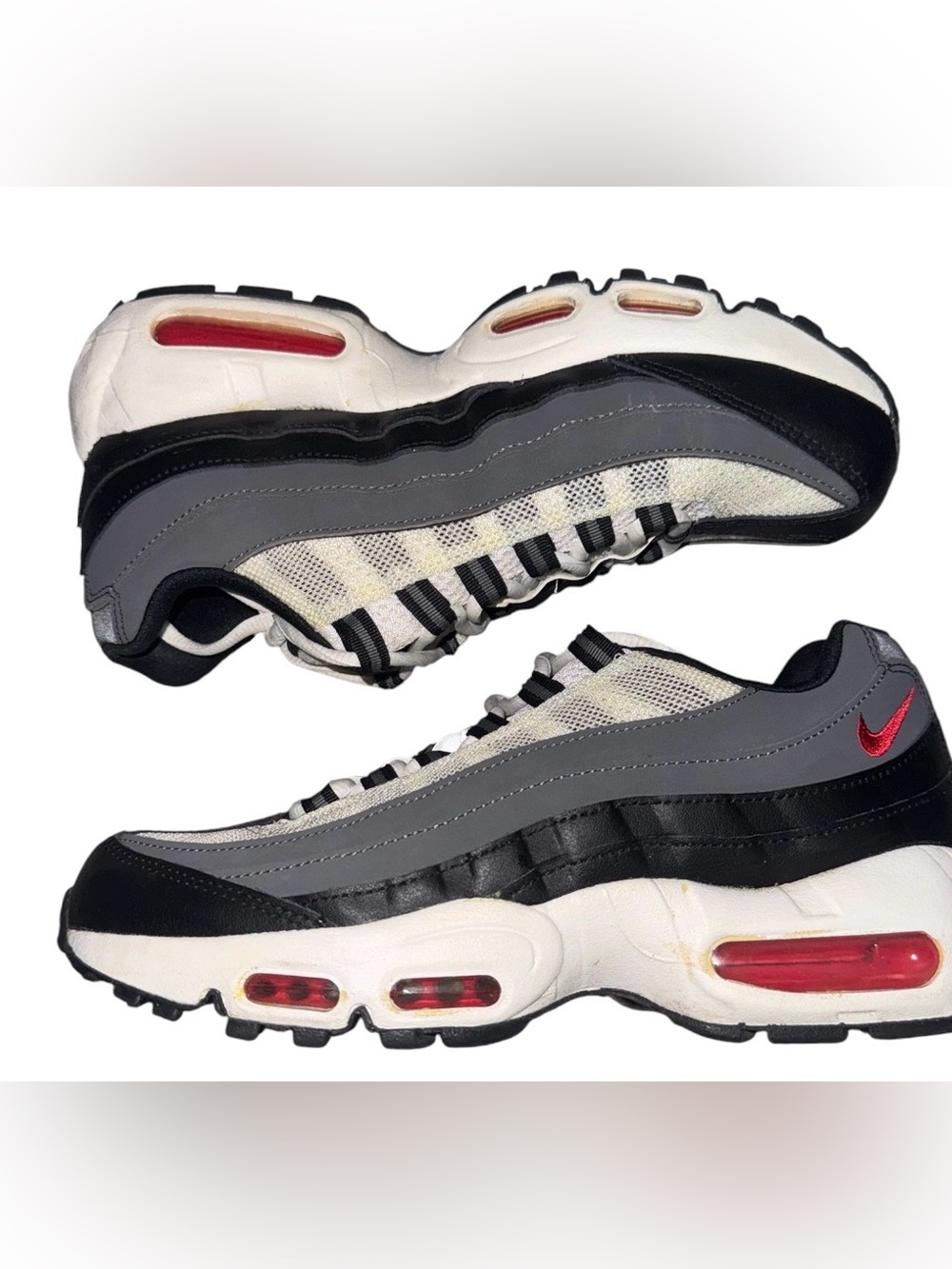 Nike Air Max 95 Recraft White Iron Grey University Red (GS)